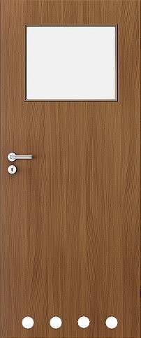 Interiérové dveře VERTE BASIC 1/3 sklo - Jabloň, pravé "80", zámek pro FAB
