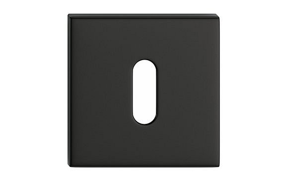 obrázek Rozeta na klíč hranatá černá slim - komplet 2ks