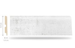 doporučujeme přikoupit: Soklová lišta Swiss Krono P85 - Beton Bílý D1051